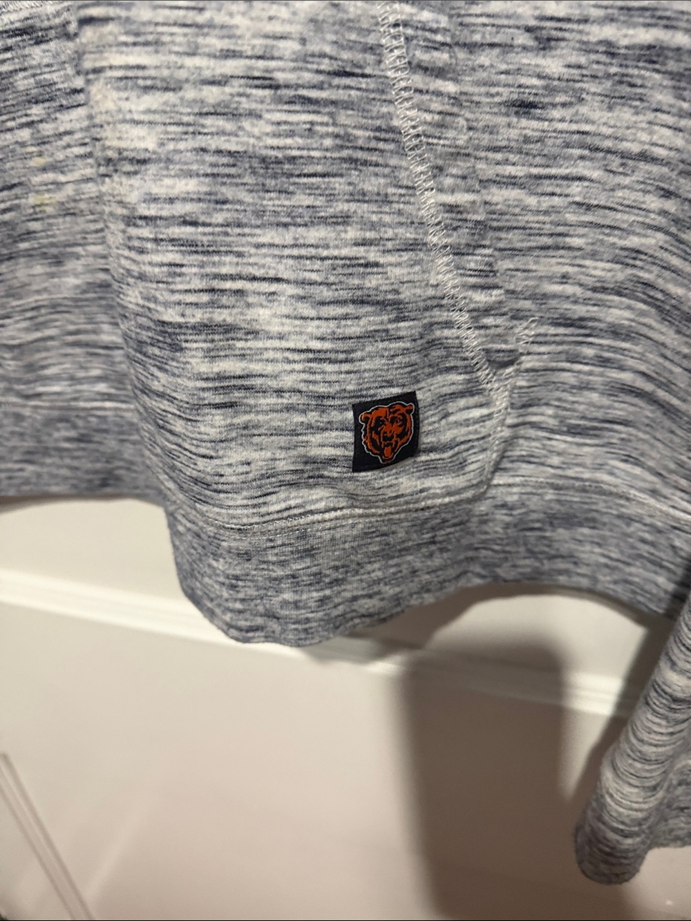 NFL Chicago Bears Heather Gray Sherpa collar Quarter-Zip top - Picture 6 of 8